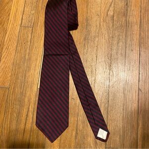 Vintage Brooks Brothers Classic Red and Navy Diagonal Tie All Silk